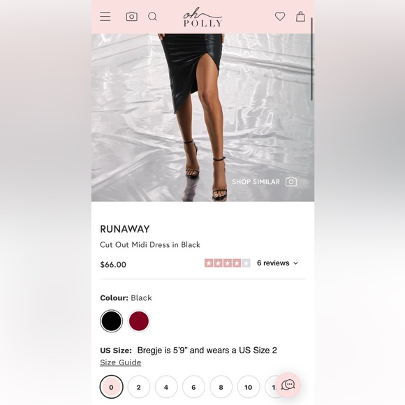 BRAND NEW WITH TAGS OHPOLLY Ultra-sleek sexy single shoulder bodycon midi dress - Picture 4 of 11